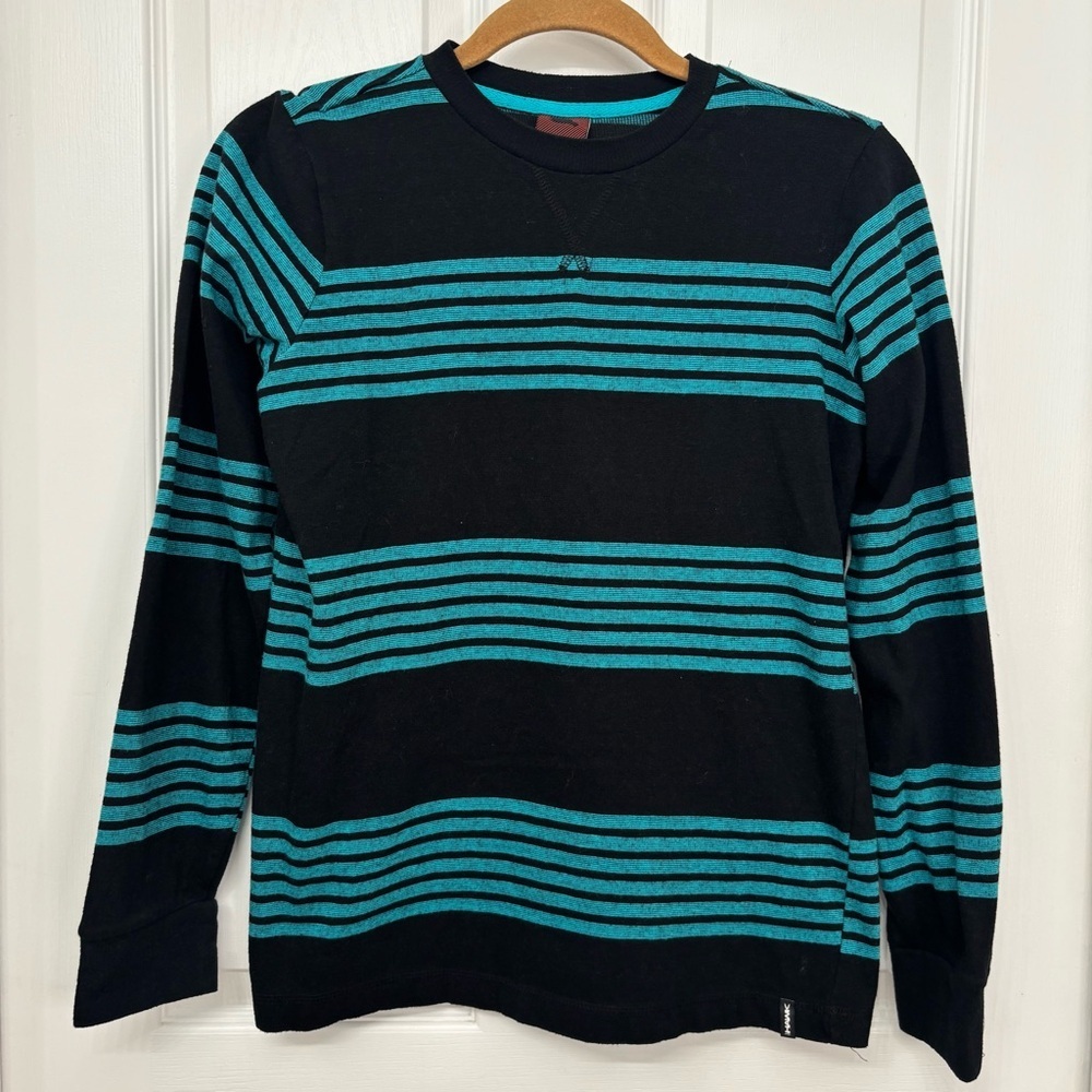 Black & Teal Striped Long Sleeve Top | Tony Hawk Boys XL (18–20)